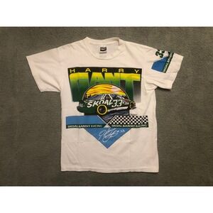 Vintage Harry Gant Skoal Bandit Racing T-Shirt White Large NASCAR 33 Tultex